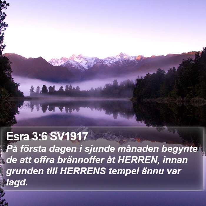 Esra 3:6 SV1917 Bible Study