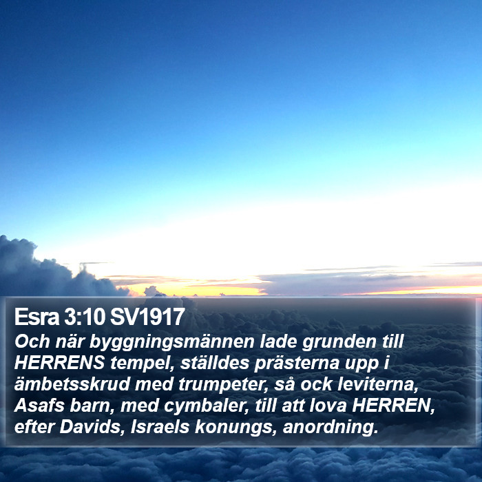 Esra 3:10 SV1917 Bible Study