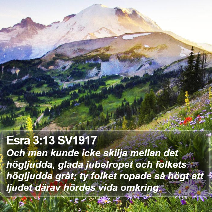 Esra 3:13 SV1917 Bible Study