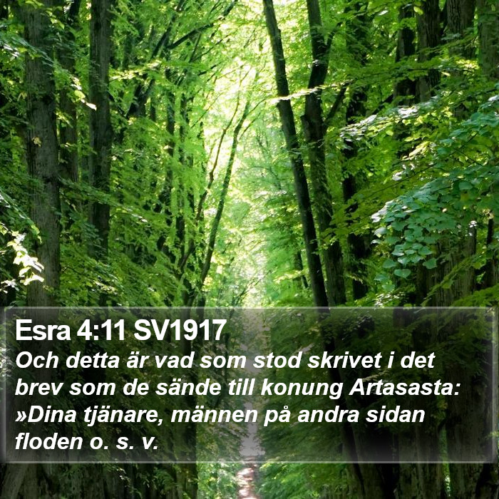 Esra 4:11 SV1917 Bible Study