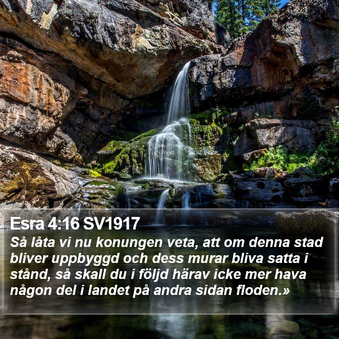 Esra 4:16 SV1917 Bible Study