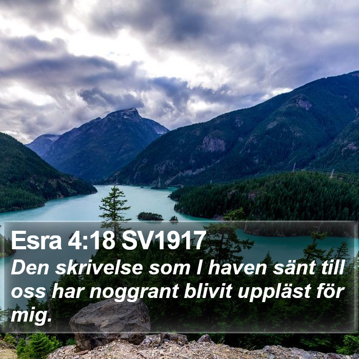 Esra 4:18 SV1917 Bible Study