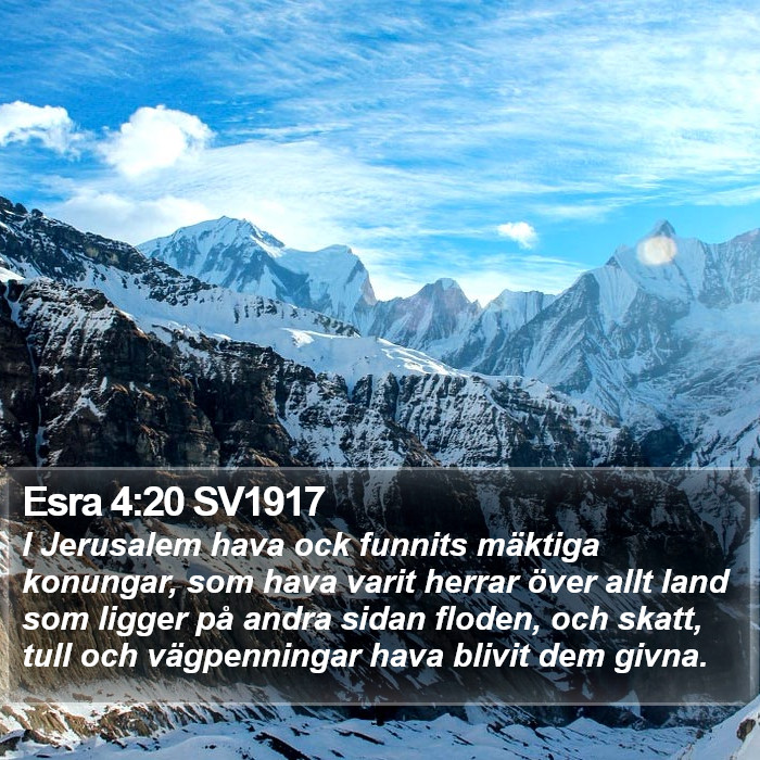 Esra 4:20 SV1917 Bible Study