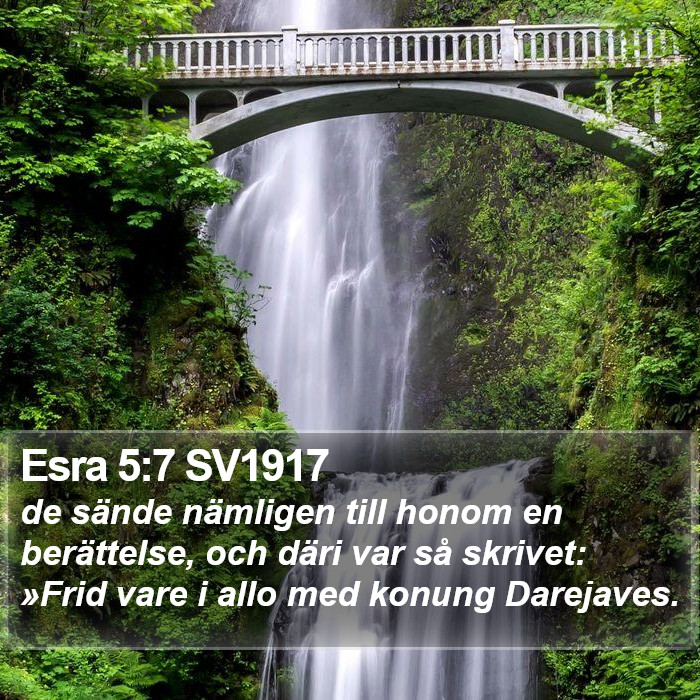 Esra 5:7 SV1917 Bible Study