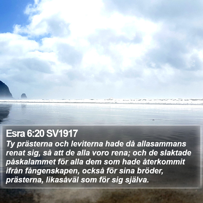 Esra 6:20 SV1917 Bible Study