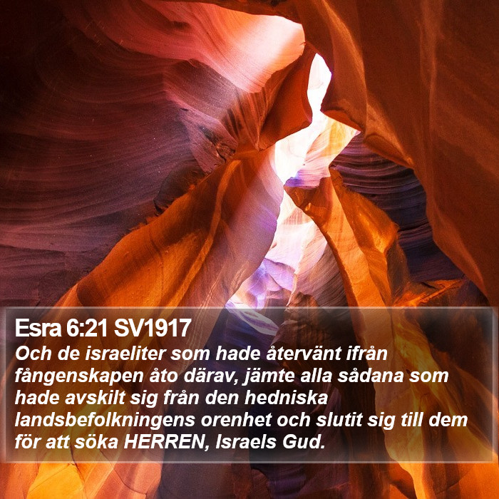 Esra 6:21 SV1917 Bible Study