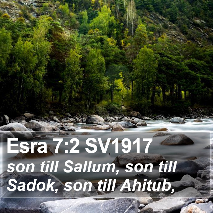 Esra 7:2 SV1917 Bible Study