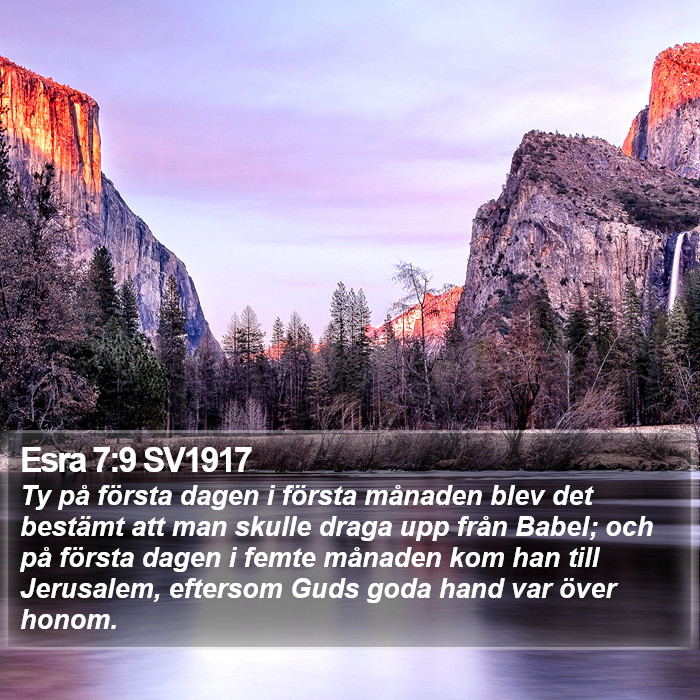 Esra 7:9 SV1917 Bible Study