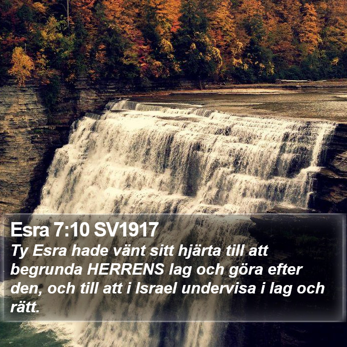 Esra 7:10 SV1917 Bible Study