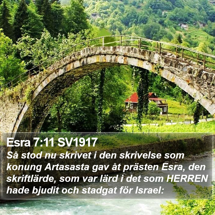 Esra 7:11 SV1917 Bible Study