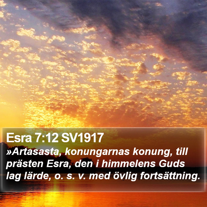 Esra 7:12 SV1917 Bible Study