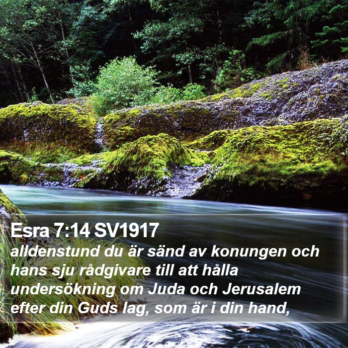 Esra 7:14 SV1917 Bible Study