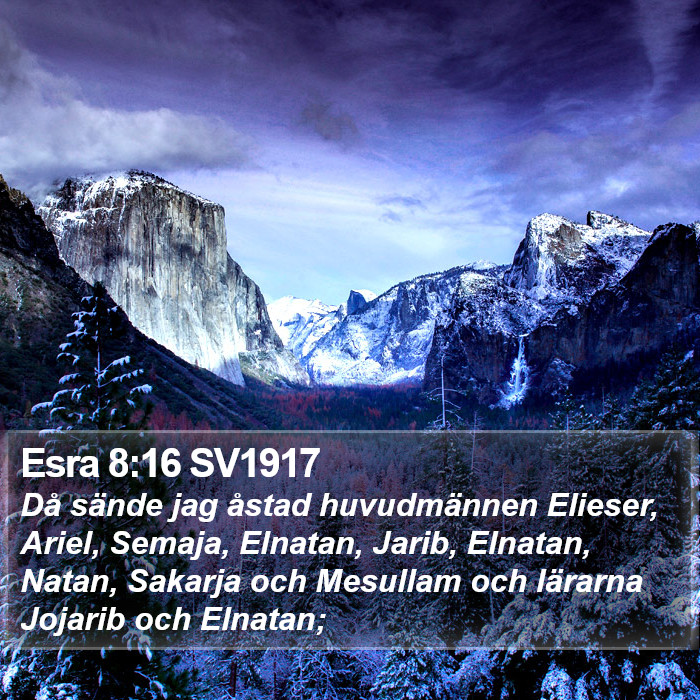 Esra 8:16 SV1917 Bible Study