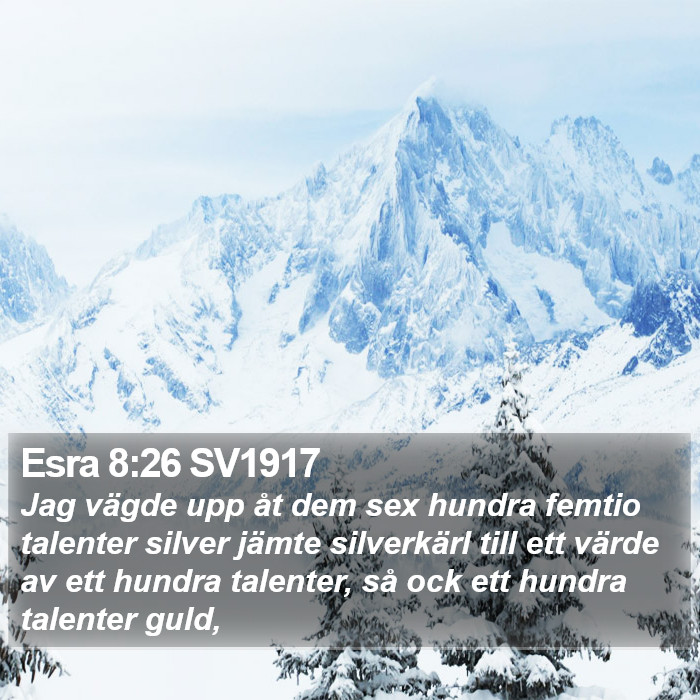 Esra 8:26 SV1917 Bible Study