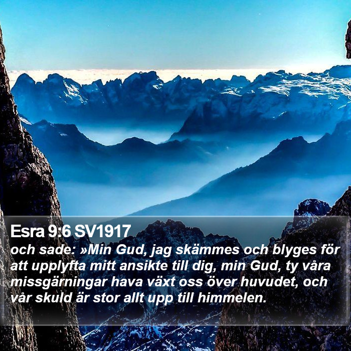 Esra 9:6 SV1917 Bible Study