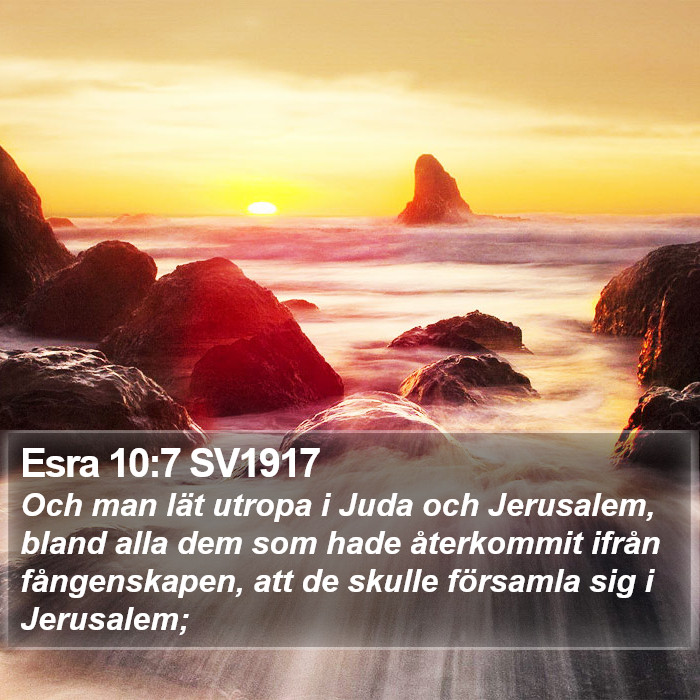 Esra 10:7 SV1917 Bible Study