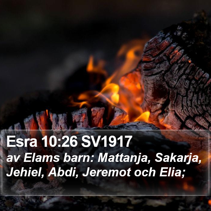 Esra 10:26 SV1917 Bible Study