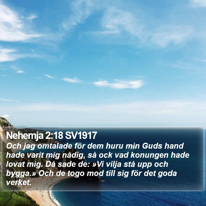 Nehemja 2:18 SV1917 Bible Study
