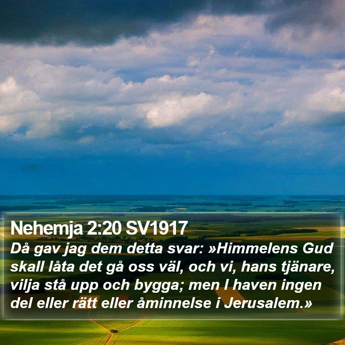 Nehemja 2:20 SV1917 Bible Study