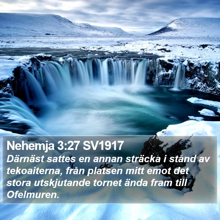 Nehemja 3:27 SV1917 Bible Study