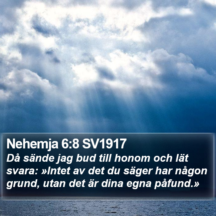 Nehemja 6:8 SV1917 Bible Study