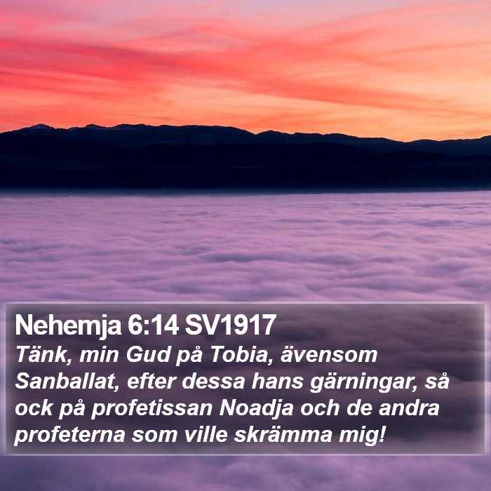 Nehemja 6:14 SV1917 Bible Study