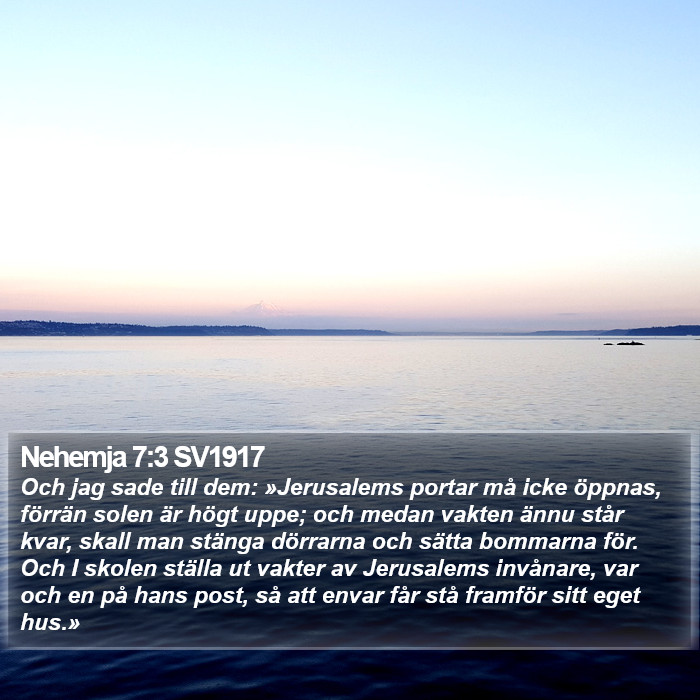Nehemja 7:3 SV1917 Bible Study