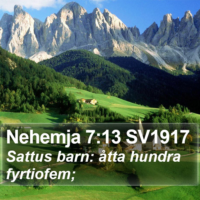 Nehemja 7:13 SV1917 Bible Study