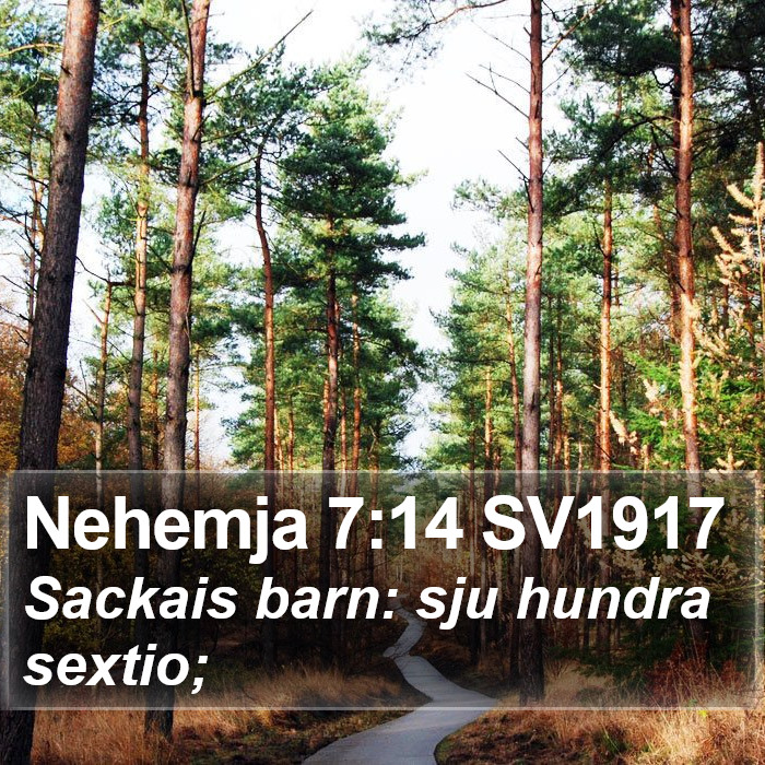 Nehemja 7:14 SV1917 Bible Study