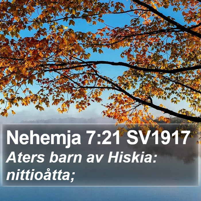 Nehemja 7:21 SV1917 Bible Study