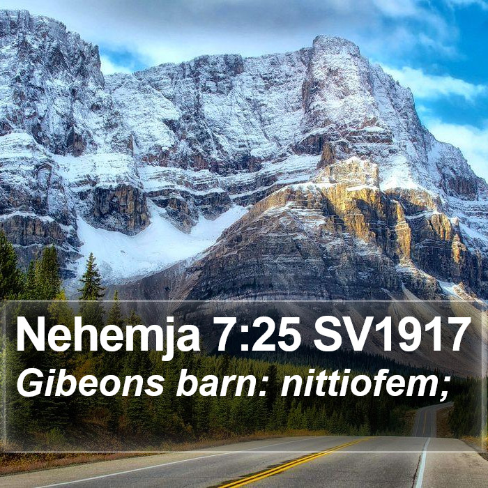 Nehemja 7:25 SV1917 Bible Study