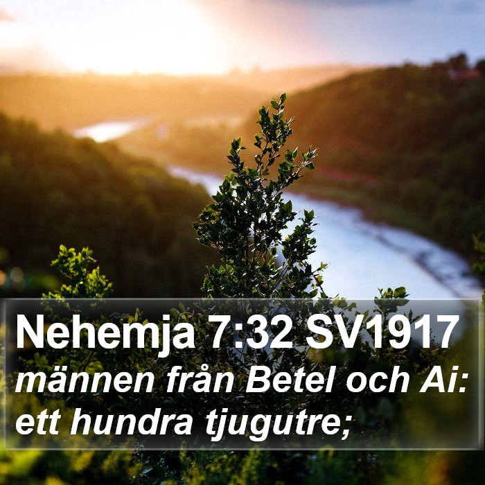 Nehemja 7:32 SV1917 Bible Study