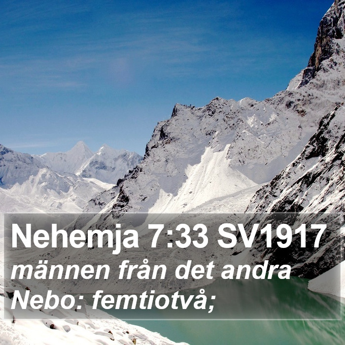 Nehemja 7:33 SV1917 Bible Study