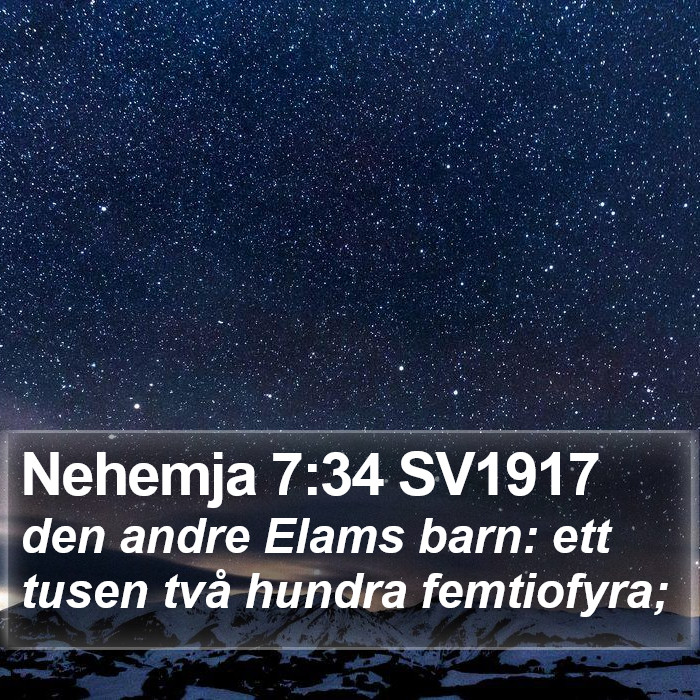 Nehemja 7:34 SV1917 Bible Study