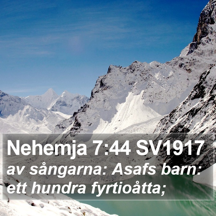 Nehemja 7:44 SV1917 Bible Study