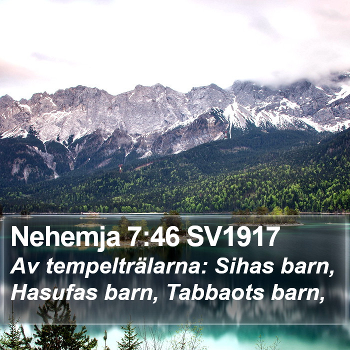 Nehemja 7:46 SV1917 Bible Study