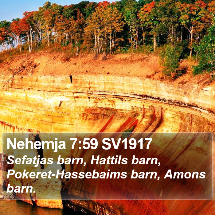 Nehemja 7:59 SV1917 Bible Study