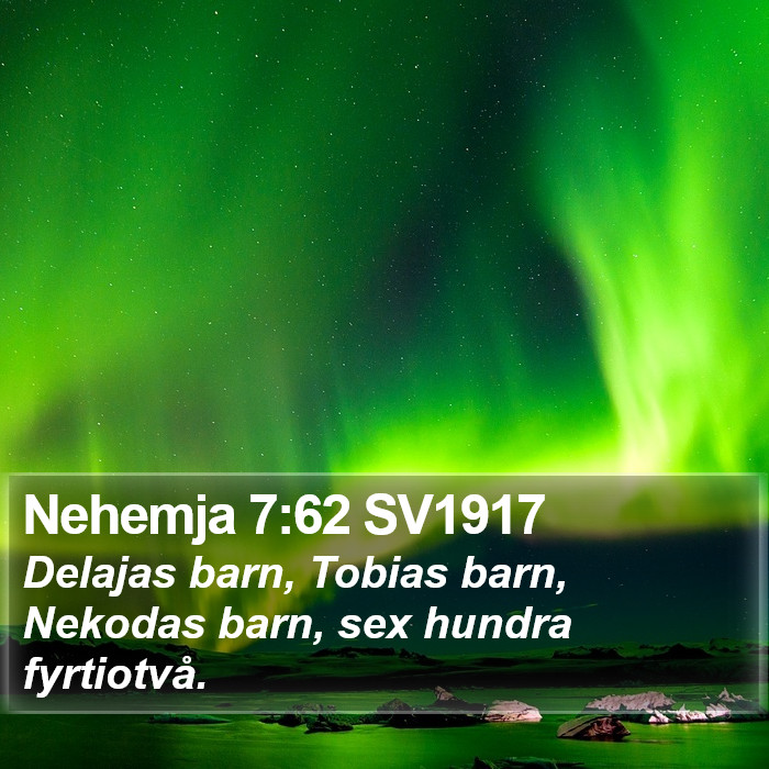 Nehemja 7:62 SV1917 Bible Study