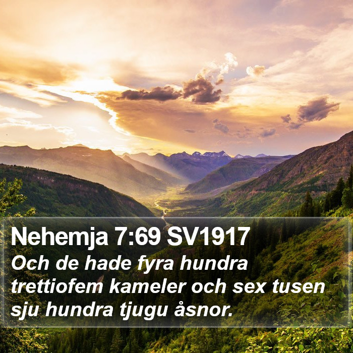 Nehemja 7:69 SV1917 Bible Study