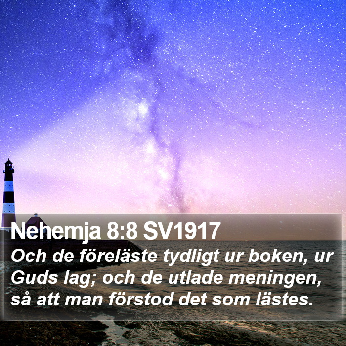 Nehemja 8:8 SV1917 Bible Study