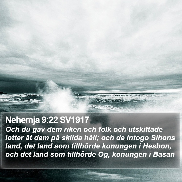 Nehemja 9:22 SV1917 Bible Study