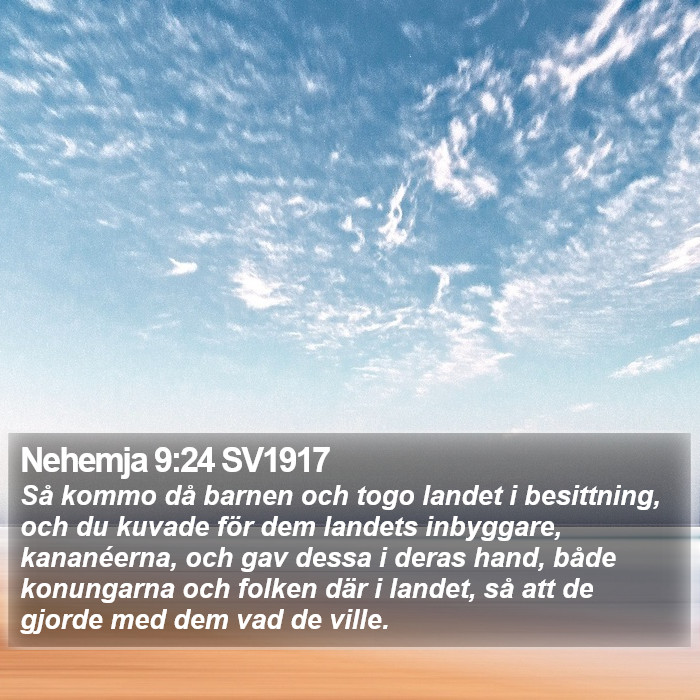 Nehemja 9:24 SV1917 Bible Study