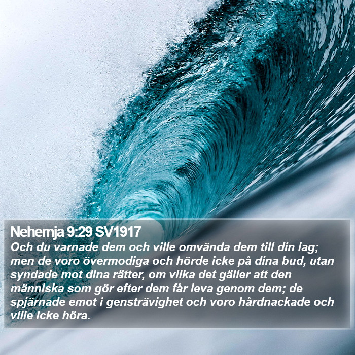 Nehemja 9:29 SV1917 Bible Study