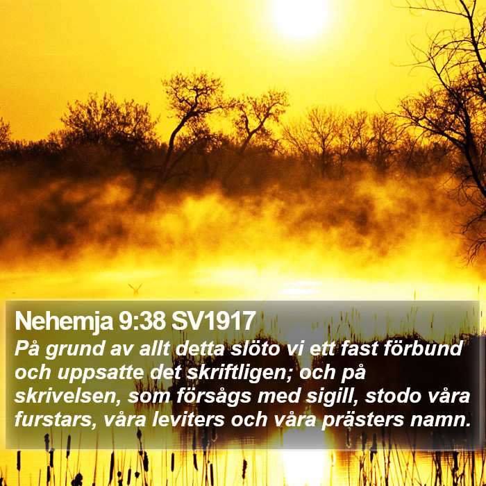 Nehemja 9:38 SV1917 Bible Study