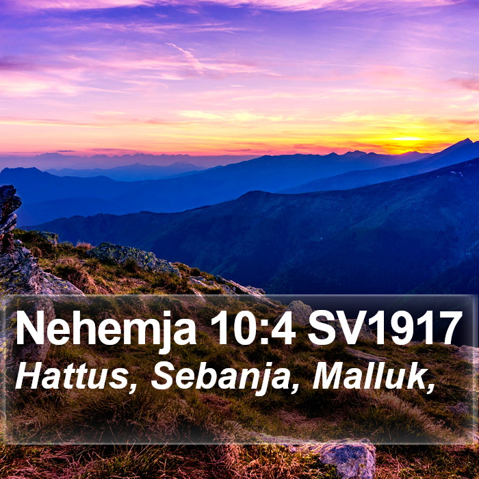 Nehemja 10:4 SV1917 Bible Study