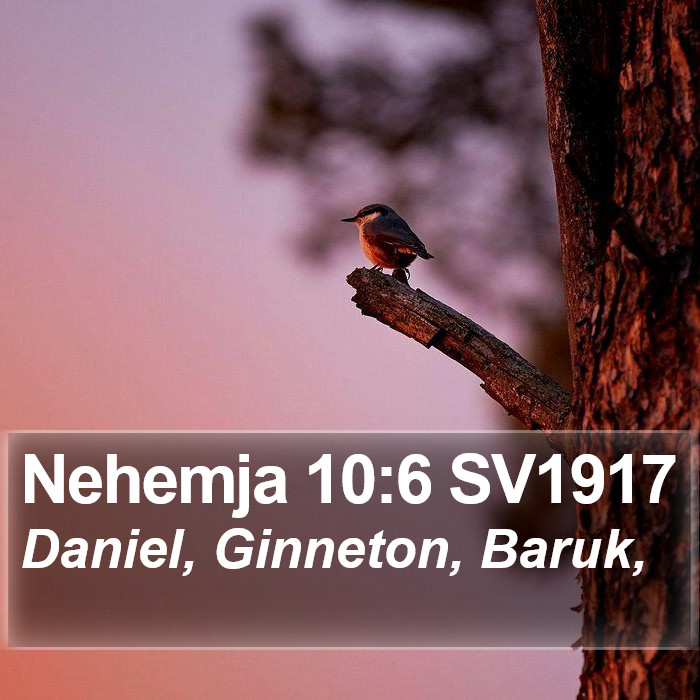 Nehemja 10:6 SV1917 Bible Study