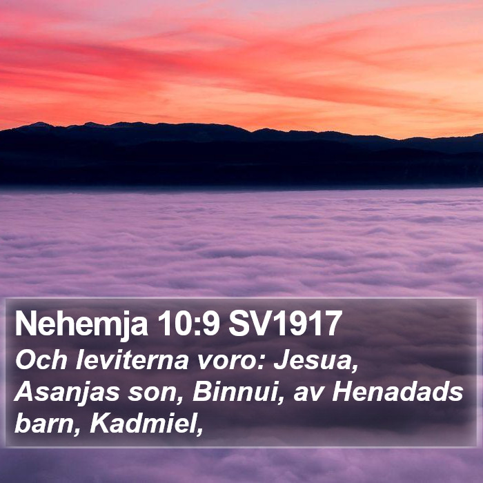 Nehemja 10:9 SV1917 Bible Study