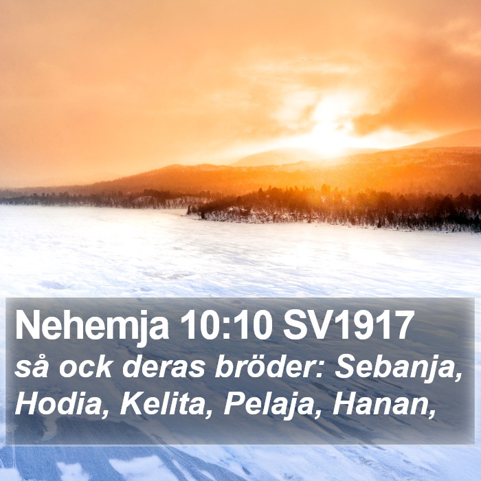 Nehemja 10:10 SV1917 Bible Study