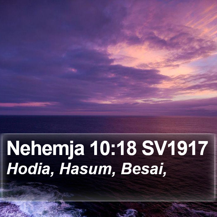 Nehemja 10:18 SV1917 Bible Study
