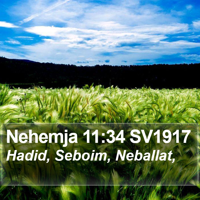 Nehemja 11:34 SV1917 Bible Study